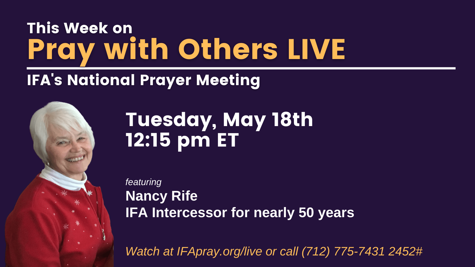 Nancy Rife INTERCESSOR, HOLD OUT YOUR HAND! - Intercessors for America